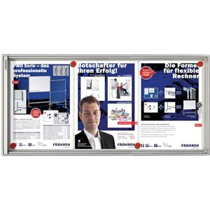 Franken X-tra Line Vitrina expositora (capacidad de 3 x A4, puertas dobles, 73 x 37 x 3,5 cm), color blanco Franken X-tra Line Vitrina expositora (capacidad de 3 x A4, puertas dobles, 73 x 37 x 3,5 cm), color blanco