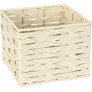 Wenko Badbox Vabriano Cesta de mimbre para baño y oficina, 24 x 18,5 x 24 cm, estilo bohemio, cuadrada, beige Wenko Badbox Vabriano Cesta de mimbre para baño y oficina, 24 x 18,5 x 24 cm, estilo bohemio, cuadrada, beige