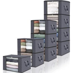 edihome , Cajas Almacenaje Ropa, Bolsas para Guardar Ropa, Organizador Armario, con Asas Reforzadas, Fundas de Tela Resistente con Ventana Transparente (Gris oscuro, Pack de 0) edihome , Cajas Almacenaje Ropa, Bolsas para Guardar Ropa, Organizador Armario, con Asas Reforzadas, Fundas de Tela Resistente con Ventana Transparente (Gris oscuro, Pack de 0)