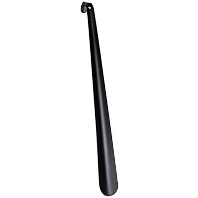Wenko Calzador extra largo, accesorio para calzarse sin agacharse, 58,5 cm de largo, fabricado de acero inoxidable con agujero para colgar, ideal para pasillos y recibidores, negro Wenko Calzador extra largo, accesorio para calzarse sin agacharse, 58,5 cm de largo, fabricado de acero inoxidable con agujero para colgar, ideal para pasillos y recibidores, negro