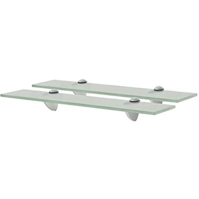 vidaXL 2X Estantes Flotantes Balda Colgantes Montado Expositora Estantería para Libros y Objetos Decoración Parillo Almacenamiento Vidrio 50x10cm vidaXL 2X Estantes Flotantes Balda Colgantes Montado Expositora Estantería para Libros y Objetos Decoración Parillo Almacenamiento Vidrio 50x10cm