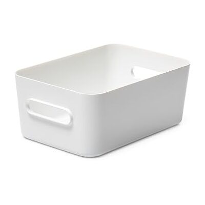 SmartStore Caja compacta (tamaño Mediano, Acero Inoxidable), Color Blanco SmartStore Caja compacta (tamaño Mediano, Acero Inoxidable), Color Blanco