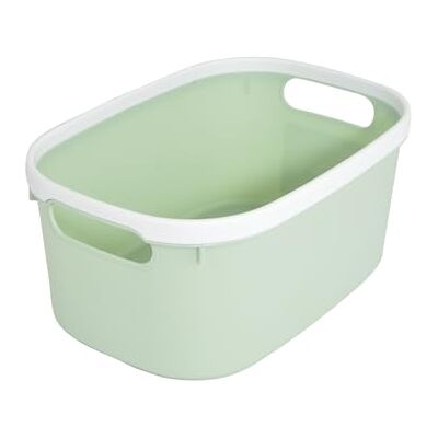 Homéa , cesta bicolor, plástico, 6 L, 30 x 20,5 x 13,5 cm, salvia Homéa , cesta bicolor, plástico, 6 L, 30 x 20,5 x 13,5 cm, salvia