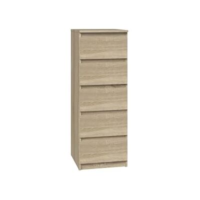 Oggi Lugo Cajonera de madera de roble Sonoma con 5 cajones, diseño clásico, espacioso Oggi Lugo Cajonera de madera de roble Sonoma con 5 cajones, diseño clásico, espacioso