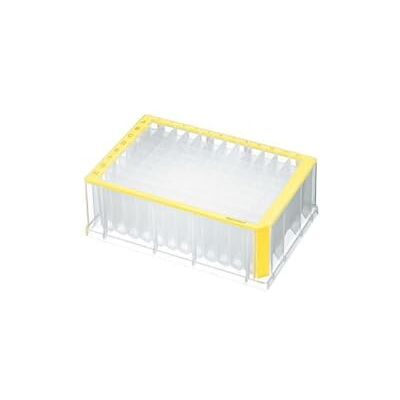 Eppendorf Deepwell Disco de limpieza PCR (96 plazas, capacidad de 2000 µL, 20 unidades), transparente con borde amarillo Eppendorf Deepwell Disco de limpieza PCR (96 plazas, capacidad de 2000 µL, 20 unidades), transparente con borde amarillo