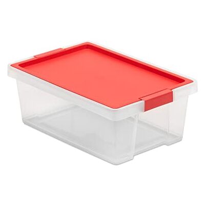 Tatay Caja de Almacenaje Multiusos Diseño Apilable Tapa con Bisagra Tatay Caja de Almacenaje Multiusos Diseño Apilable Tapa con Bisagra