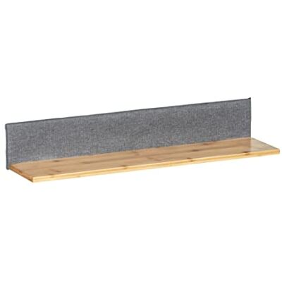 Wenko Estantería de Pared Bahari Hecha de bambú sostenible Combinado con Moderno poliéster Gris, Ofrece como Estante Decorativo Espacio para Accesorios, Libros, etc., 60 x 10 x 15 cm Wenko Estantería de Pared Bahari Hecha de bambú sostenible Combinado con Moderno poliéster Gris, Ofrece como Estante Decorativo Espacio para Accesorios, Libros, etc., 60 x 10 x 15 cm