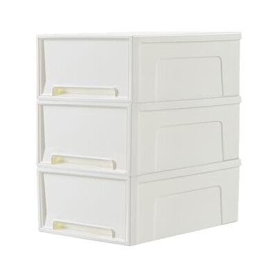Cetomo 30L*3 Cajones de Almacenamiento de Plástico, Organizadores para Escritorio de Oficina, Caja de Almacenamiento, Torre Apilable para Cosméticos, PP, Resistente, Blanco, 30L-3 Unidades Cetomo 30L*3 Cajones de Almacenamiento de Plástico, Organizadores para Escritorio de Oficina, Caja de Almacenamiento, Torre Apilable para Cosméticos, PP, Resistente, Blanco, 30L-3 Unidades