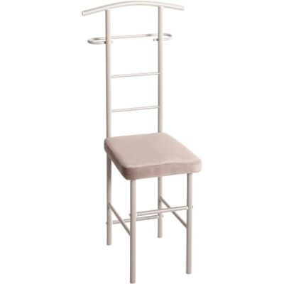 HAKU Galán de noche mayordomo de ropa con asiento beige metal Medidas: An 46 x Al 109 x Pr 46 cm, Estilo: moderno HAKU Galán de noche mayordomo de ropa con asiento beige metal Medidas: An 46 x Al 109 x Pr 46 cm, Estilo: moderno