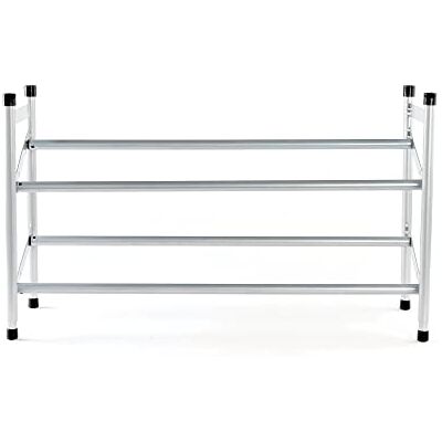 Compactor Zapatero extensible, Modelo Stilito, Color gris plata, Tamaño 62/117 x 23 x 35 cm, Compactor Zapatero extensible, Modelo Stilito, Color gris plata, Tamaño 62/117 x 23 x 35 cm,