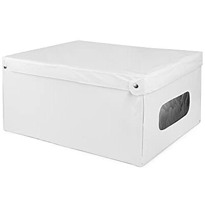 Compactor con Espacio de Almacenamiento 25 cm PVC y Caja Smart de cartón, Blanco Compactor con Espacio de Almacenamiento 25 cm PVC y Caja Smart de cartón, Blanco
