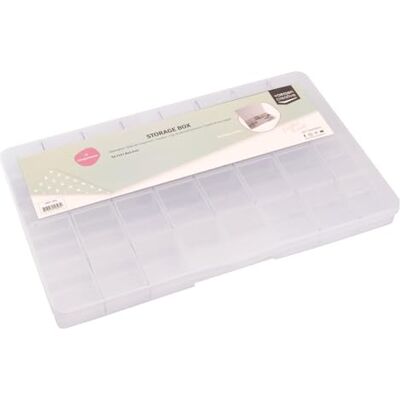 Creative Caja Almacenaje Plástico de 34,7 x 21,8 x 3,5 cm 32 Compartimentos Organizador Transparente con Tapa para Herramientas de Scrapbooking, Costura y Manualidades Creative Caja Almacenaje Plástico de 34,7 x 21,8 x 3,5 cm 32 Compartimentos Organizador Transparente con Tapa para Herramientas de Scrapbooking, Costura y Manualidades
