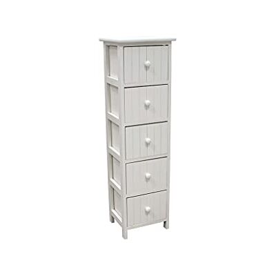 MIMBRE NATURAL CAJONERA Vertical Blanca Estrecha 5 CAJONES-Cajonera o mesita de Noche de Madera Blanca con 5 cajones a Rayas Verticales. (27×23×92.5 ) MIMBRE NATURAL CAJONERA Vertical Blanca Estrecha 5 CAJONES-Cajonera o mesita de Noche de Madera Blanca con 5 cajones a Rayas Verticales. (27×23×92.5 )