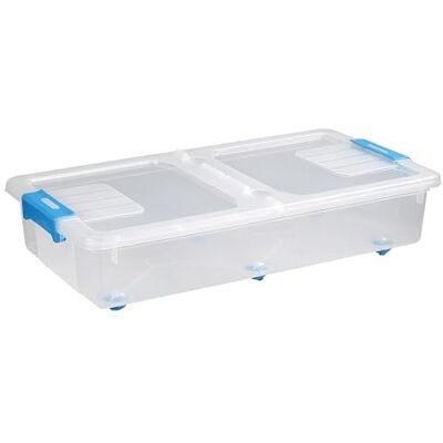 MSV Caja DE ORDENACION (BAJO Cama) con Ruedas 35L, 38.5x19.5x15.5 cm MSV Caja DE ORDENACION (BAJO Cama) con Ruedas 35L, 38.5x19.5x15.5 cm