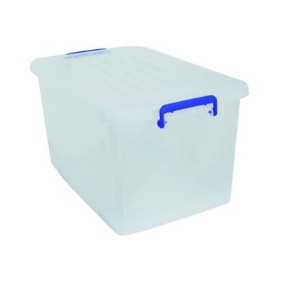 MSV MS231 Caja de ordenación, 81 l, plástico, Color Transparente MSV MS231 Caja de ordenación, 81 l, plástico, Color Transparente