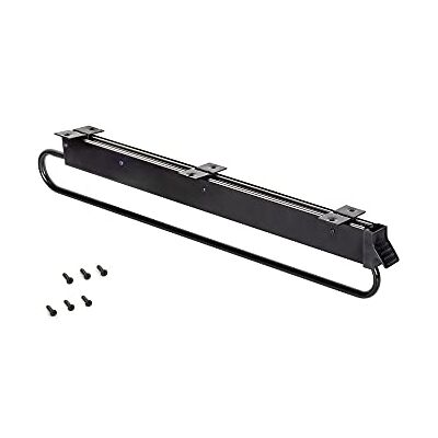 EMUCA Perchero colgador extraíble para armario o vestidor, percha extensible de largo 800mm, acero y plástico, negro EMUCA Perchero colgador extraíble para armario o vestidor, percha extensible de largo 800mm, acero y plástico, negro