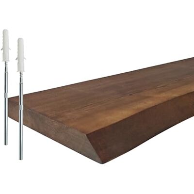 Relaxdays Estantería de Pared Flotante rústica de Pino Macizo, Borde Natural, Varios tamaños, Color Natural, 3x100x22 cm Relaxdays Estantería de Pared Flotante rústica de Pino Macizo, Borde Natural, Varios tamaños, Color Natural, 3x100x22 cm