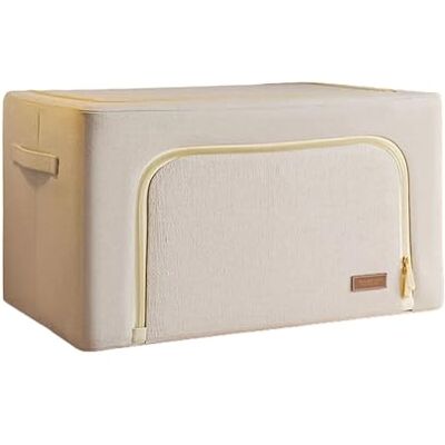 JOYBOS Caja de almacenamiento de ropa 100l plegable con cierre de algodón JOYBOS Caja de almacenamiento de ropa 100l plegable con cierre de algodón