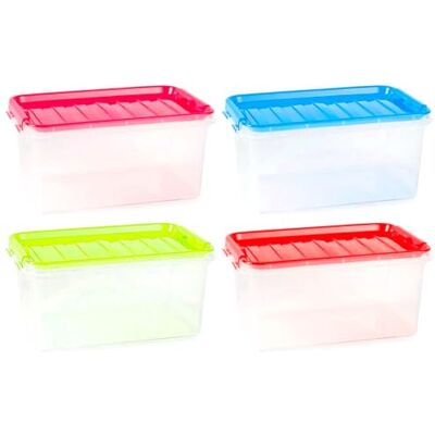 AC Pk de 4 Cajas de ordenión de plástico Transparente con asa, Nº 26. Contenedor para almenar Libros, Ropa, Mantas. Capidad 8 litros. Dimensiones Aprox: 15,5 x 34 x 22,5 cm (Surt) AC Pk de 4 Cajas de ordenión de plástico Transparente con asa, Nº 26. Contenedor para almenar Libros, Ropa, Mantas. Capidad 8 litros. Dimensiones Aprox: 15,5 x 34 x 22,5 cm (Surt)