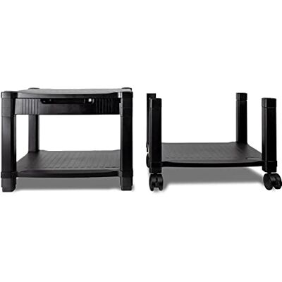 Phoenix Mesa Auxiliar para Impresora, 3 Niveles, con Ruedas, Montaje Modular, Color Negro Phoenix Mesa Auxiliar para Impresora, 3 Niveles, con Ruedas, Montaje Modular, Color Negro
