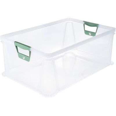 keeeper Luis Caja Euro con asas suaves, 45 L, Hasta 40 kg de carga, Caja de almacenaje, Natural (transparente) keeeper Luis Caja Euro con asas suaves, 45 L, Hasta 40 kg de carga, Caja de almacenaje, Natural (transparente)