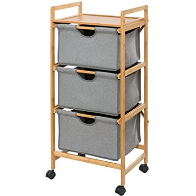 Wenko Carrito de ropa Bahari Carrito para la ropa, carrito, Bambú, 44 x 96 x 34 cm, Marrón Wenko Carrito de ropa Bahari Carrito para la ropa, carrito, Bambú, 44 x 96 x 34 cm, Marrón