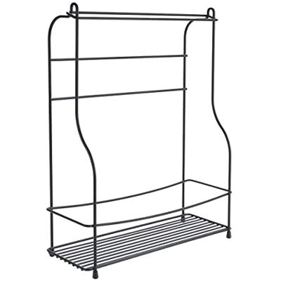 Metaltex Porta especias, botellas y rollo de papel de cocina, negro, 33 x 12 x 42 Metaltex Porta especias, botellas y rollo de papel de cocina, negro, 33 x 12 x 42