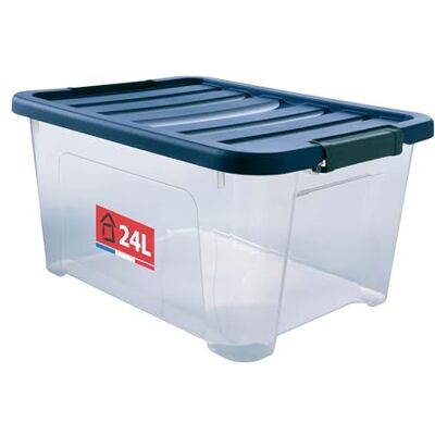 Sundis Wave Box, caja almacenaje con tapa, 24l de capacidad, plastico transparente, apilable, ideal para el dormitorio, vestidor, zapatero, oficina, bricolaje Sundis Wave Box, caja almacenaje con tapa, 24l de capacidad, plastico transparente, apilable, ideal para el dormitorio, vestidor, zapatero, oficina, bricolaje