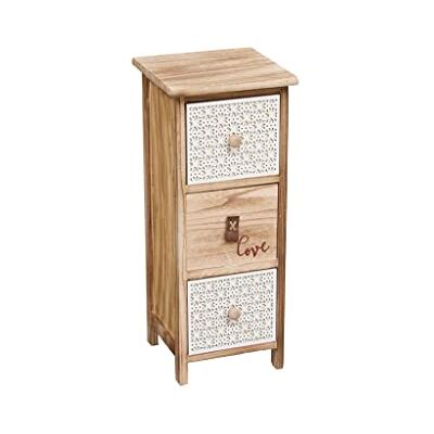 MIMBRE NATURAL CAJONERA Love 3 CAJONES-Cajonera romántica de Madera Natural con Tres cajones, Dos de Ellos con Estampado geométrico y Otro con la Palabra `Love´. ( 25×25×63.5) MIMBRE NATURAL CAJONERA Love 3 CAJONES-Cajonera romántica de Madera Natural con Tres cajones, Dos de Ellos con Estampado geométrico y Otro con la Palabra `Love´. ( 25×25×63.5)