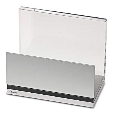 MAUL acro 1962005, Soporte para Tarjetas (acrílico, Aluminio, 11 x 6 x 9,3 cm), Transparente MAUL acro 1962005, Soporte para Tarjetas (acrílico, Aluminio, 11 x 6 x 9,3 cm), Transparente