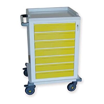 GIMA acero barnizado Carrito Modular, 7 cajones pequeños, 67 cm longitud x 63 cm ancho x 104 cm Altura GIMA acero barnizado Carrito Modular, 7 cajones pequeños, 67 cm longitud x 63 cm ancho x 104 cm Altura