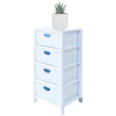 Avilia Mueble organizador de 4 cajones blanco – Cajonera ahorra espacio para dormitorio, cocina y oficina, de polipropileno con decoración trenzada, 39,5 x 38 x 82 cm Avilia Mueble organizador de 4 cajones blanco – Cajonera ahorra espacio para dormitorio, cocina y oficina, de polipropileno con decoración trenzada, 39,5 x 38 x 82 cm
