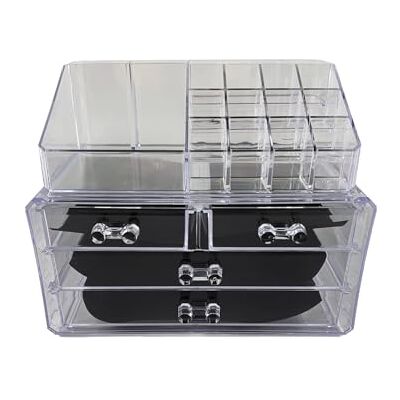 tempo di saldi Organizador para cosméticos y accesorios con 15 compartimentos y cajones incluidos tempo di saldi Organizador para cosméticos y accesorios con 15 compartimentos y cajones incluidos