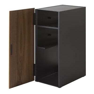 YAMAZAKI 2110 Tower Game Console Organizer, Black, Steel/Wood/Magnet/Silicone, 24.7 x 36.5 x 60.3 cm YAMAZAKI 2110 Tower Game Console Organizer, Black, Steel/Wood/Magnet/Silicone, 24.7 x 36.5 x 60.3 cm