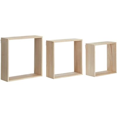 Artemio Estanterías Cuadradas con boquillas de Madera – 3 pcs Artemio Estanterías Cuadradas con boquillas de Madera – 3 pcs