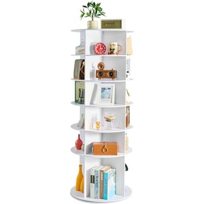 VEVOR Zapatero, Armario para 24 Pares de Zapatos, 6 Estantes y 4 Compartimentos, Giratorio 360°, Ahorra Espacio, Ideal para Dormitorio, Sala de Estar o Recibidor, Blanco, 598 x 598 x 1570 mm VEVOR Zapatero, Armario para 24 Pares de Zapatos, 6 Estantes y 4 Compartimentos, Giratorio 360°, Ahorra Espacio, Ideal para Dormitorio, Sala de Estar o Recibidor, Blanco, 598 x 598 x 1570 mm