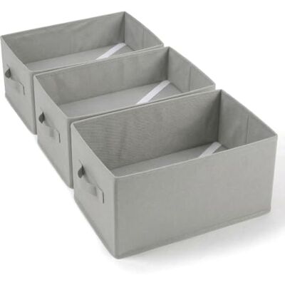 edihome , , Separadores de Cajones para Camisetas y Ropa Interior, Cajas Organizadoras Armarios Plegables para Ordenar Cajones (Gris Claro, Pack 3 Sin Compartimentos) edihome , , Separadores de Cajones para Camisetas y Ropa Interior, Cajas Organizadoras Armarios Plegables para Ordenar Cajones (Gris Claro, Pack 3 Sin Compartimentos)