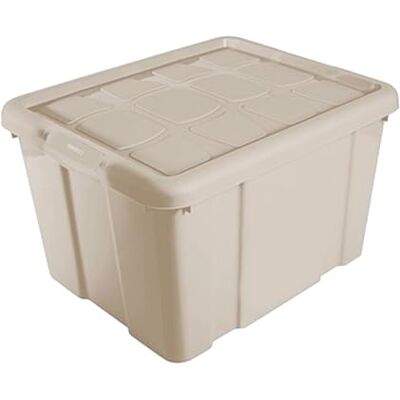AC Caja de Almenamiento Fabricado en plástico Contenedor para almenar Libros, Ropa, Mantas N.º 2 (Beige) 25,6 x 42,2 x 35 cm 25 Litros AC Caja de Almenamiento Fabricado en plástico Contenedor para almenar Libros, Ropa, Mantas N.º 2 (Beige) 25,6 x 42,2 x 35 cm 25 Litros