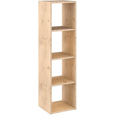 Astigarraga Kit Line Estantería Modular 4 Cubos , Madera Maciza Pino 140x36,2x33 cm Astigarraga Kit Line Estantería Modular 4 Cubos , Madera Maciza Pino 140x36,2x33 cm