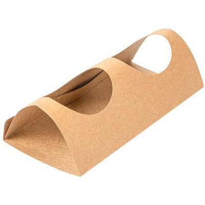 Garcia de Pou García de Pou 100 Unidades Soporte Para 2 Vasos 29,2X21 Cm Natural Kraft Garcia de Pou García de Pou 100 Unidades Soporte Para 2 Vasos 29,2X21 Cm Natural Kraft