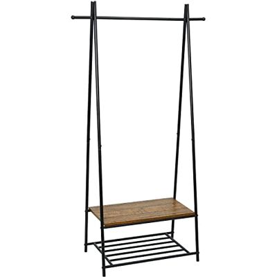 Mondeer Meerveil Perchero de Pie, Perchero con Zapatero, Perchero Puerta, Perchero Metálico de Pie para Ropa y Zapatos, Estante de Pasillo,Percha clásica Industrial, 62x41x160cm, Marrone Mondeer Meerveil Perchero de Pie, Perchero con Zapatero, Perchero Puerta, Perchero Metálico de Pie para Ropa y Zapatos, Estante de Pasillo,Percha clásica Industrial, 62x41x160cm, Marrone