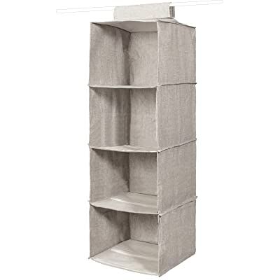 Compactor Organizador de Suéteres de 4 Niveles Oxford, 30x30x94(h) cm, Gris, Polycotton, Fácil de Colocar con Velcro Compactor Organizador de Suéteres de 4 Niveles Oxford, 30x30x94(h) cm, Gris, Polycotton, Fácil de Colocar con Velcro