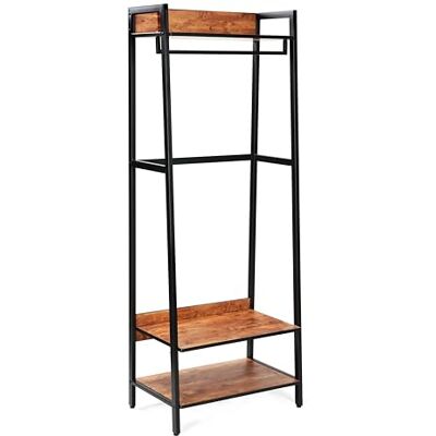 Kit Closet Closet Norte Vestidor Metal y Madera 64 cm con Estante para Abrigos y Baldas para Zapatos Kit Closet Closet Norte Vestidor Metal y Madera 64 cm con Estante para Abrigos y Baldas para Zapatos