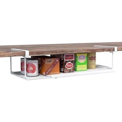 GarveeMore Cesta colgante extensible, estante inferior, cesta colgante de metal con ajustable de 38,5 a 70,5 cm, estante para debajo del armario de cocina GarveeMore Cesta colgante extensible, estante inferior, cesta colgante de metal con ajustable de 38,5 a 70,5 cm, estante para debajo del armario de cocina