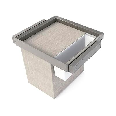 EMUCA Kit de bandeja auxiliar, cesto y bastidor regulable Quartz para armarios, guías de cierre suave y extracción total, Módulo 60cm, Acabado Titanio EMUCA Kit de bandeja auxiliar, cesto y bastidor regulable Quartz para armarios, guías de cierre suave y extracción total, Módulo 60cm, Acabado Titanio