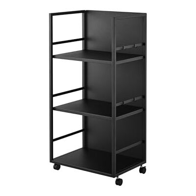 YAMAZAKI Este Carrito Dispone de Dos repisas Ajustables en Altura y es Ideal para el Almacenamiento Discreto de artículos del hogar. YAMAZAKI Este Carrito Dispone de Dos repisas Ajustables en Altura y es Ideal para el Almacenamiento Discreto de artículos del hogar.