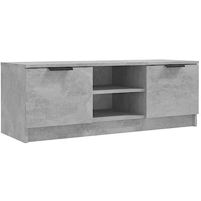 vidaXL Mueble de TV Aparador Armario Estante Soporte Mobiliario Salón Sala de Estar Dormitorio Madera Contrachapada Gris Hormigón 102x35x36,5 cm vidaXL Mueble de TV Aparador Armario Estante Soporte Mobiliario Salón Sala de Estar Dormitorio Madera Contrachapada Gris Hormigón 102x35x36,5 cm