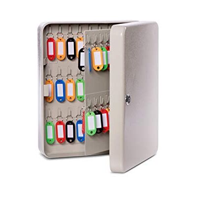MAUL Armario 30 x 24,5 x 8 cm, para 90 Llaves, Gris, 30 x 24.5 x 8 cm MAUL Armario 30 x 24,5 x 8 cm, para 90 Llaves, Gris, 30 x 24.5 x 8 cm