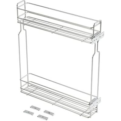 GTV Cesto Extraíble para Mueble de Cocina 200mm, 2 Niveles, , Montaje Lateral Universal, Acero Galvanizado, 530x475mm, Sin Guías Incluidas GTV Cesto Extraíble para Mueble de Cocina 200mm, 2 Niveles, , Montaje Lateral Universal, Acero Galvanizado, 530x475mm, Sin Guías Incluidas