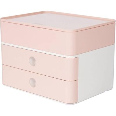 HAN Smartbox Plus Allison Cajonera con 2 cajones y caja para utensilios, color rosa HAN Smartbox Plus Allison Cajonera con 2 cajones y caja para utensilios, color rosa